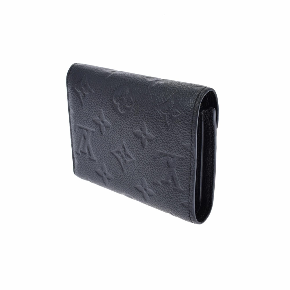LOUIS VUITTON Monogram Empreinte Portefeuille Victorine Noir Black Leather Tri - Picture 2 of 8